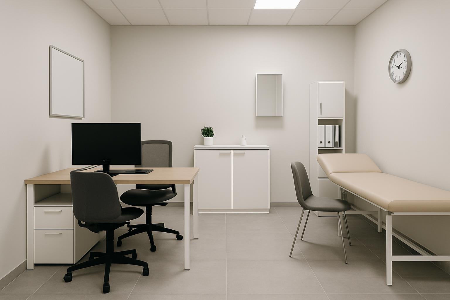 Hier ein sehenswertes Bild einer praktischen Doktorzimmerambiente //= A visit-worthy image of a practical doctor's examina...