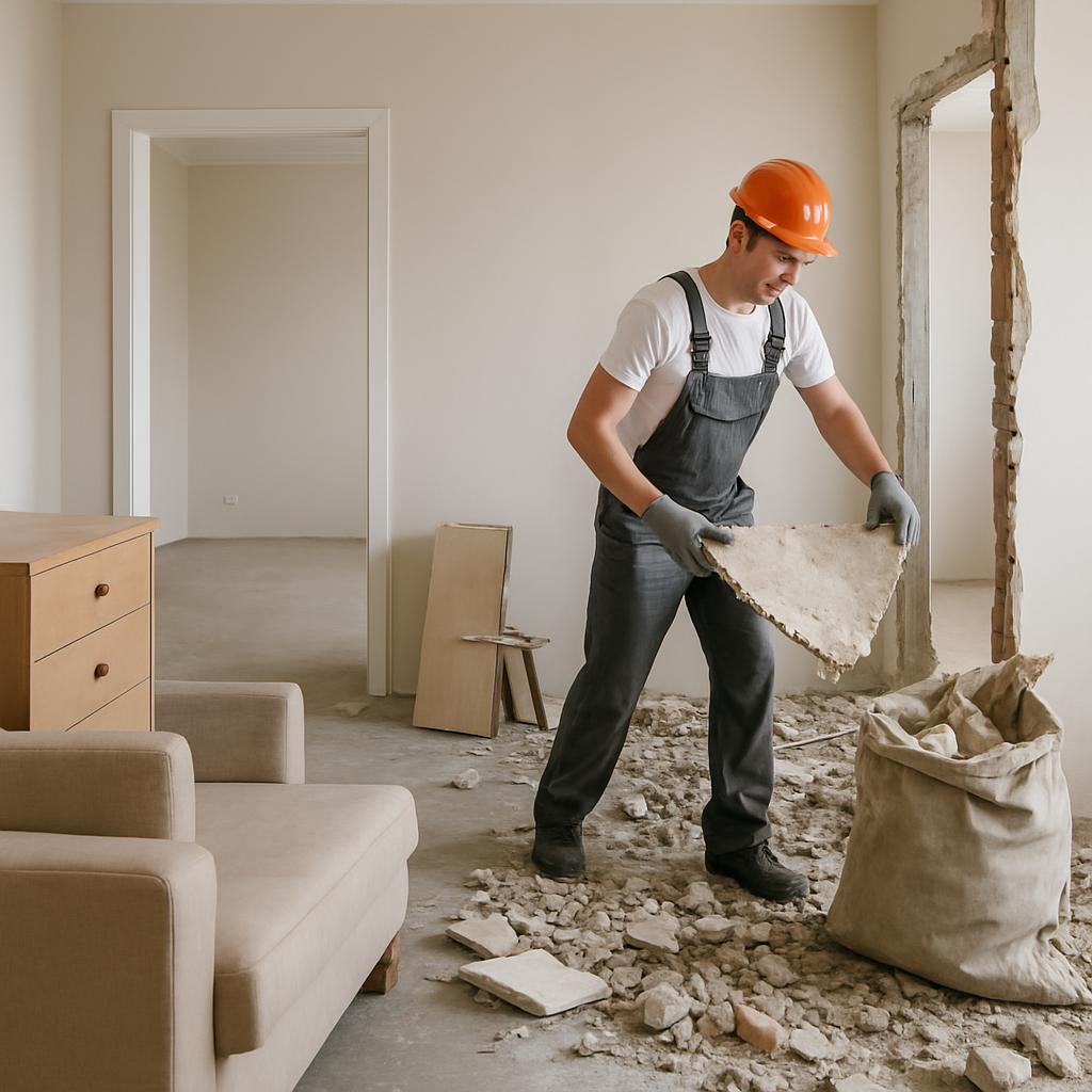 Der Bildbeschreibungstext lautet: Handwerker im Hausbau aufmischen Beton. Der Bildbeschreibungstext ist nicht nicht verfüg...